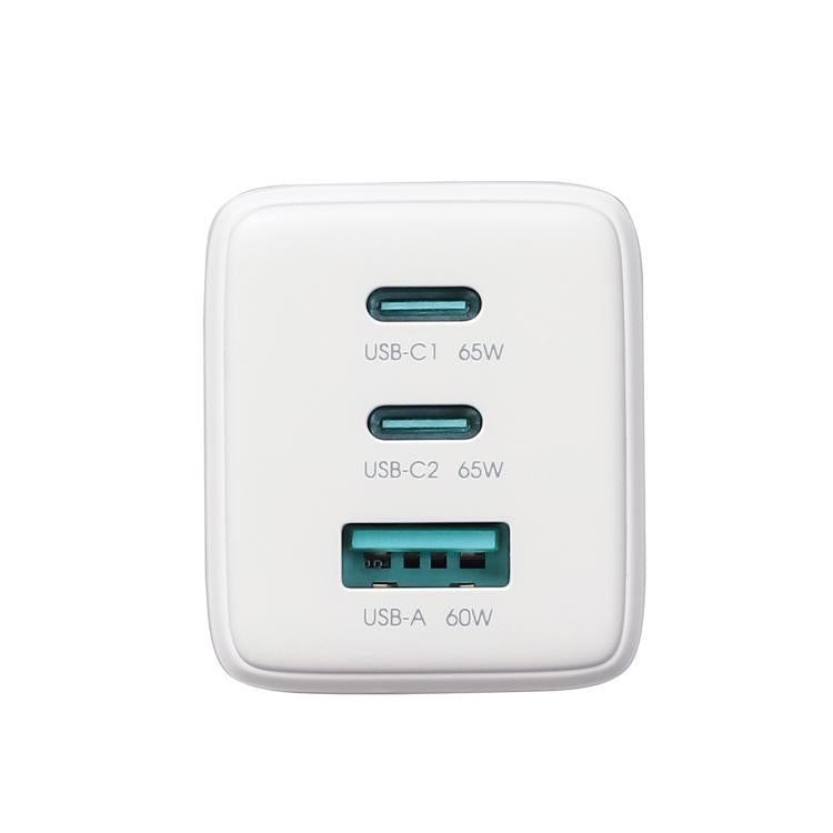 JOYROOM JR-TG10 ที่ชาร์จ GaN 65W แบบสองพอร์ต Type-C และ USB 3 พอร์ต พร้อมสาย Type-C เป็น Type-C, ปลั๊ก EU, ปลั๊ก UK