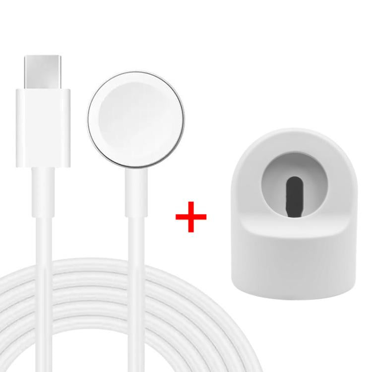 xDfind สำหรับ Apple Watch สมาร์ตวอทช์ ชุดที่วางชาร์จซิลิโคนและที่ชาร์จ Type-C, ซิลิโคน+Type-C (สีขาว), ซิลิโคน+Type-C (สีดำ)