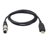 สายบันทึกเสียงไมโครโฟน USB เป็น XLR ตัวเมีย US18 ความยาว 2m, 3m
