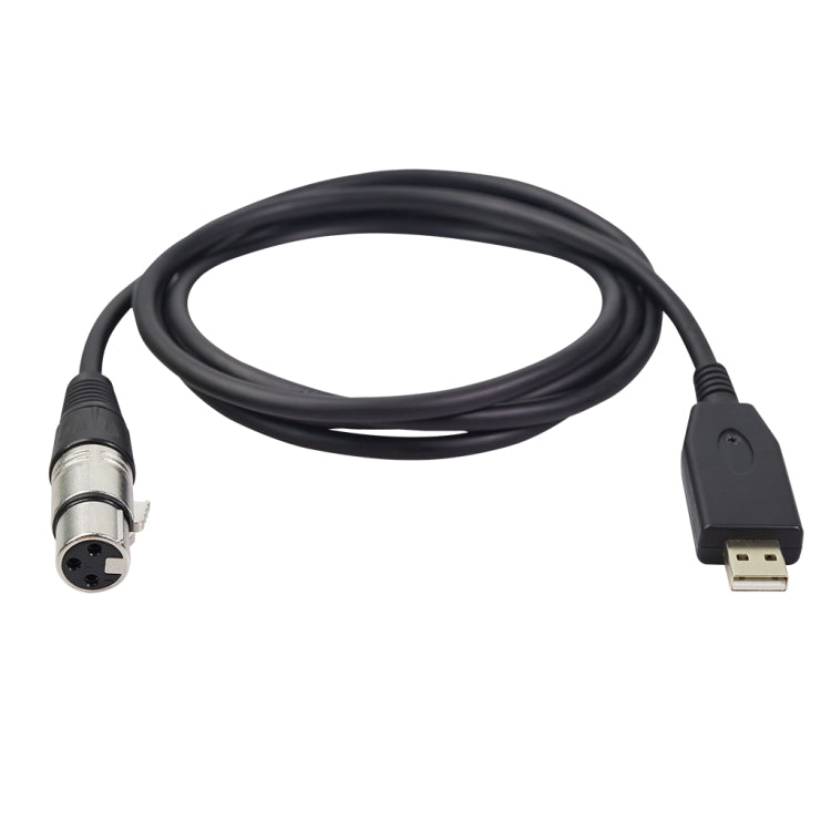 สายบันทึกเสียงไมโครโฟน USB เป็น XLR ตัวเมีย US18 ความยาว 2m, 3m