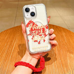 เคสโทรศัพท์อะคริลิกแม่เหล็กลายปีม้า พร้อมสายคล้อง สำหรับ iPhone 13, สำหรับ iPhone 12, สำหรับ iPhone 12 Pro Max, สำหรับ iPhone 12 Pro