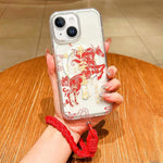 เคสโทรศัพท์อะคริลิกแม่เหล็กลายปีม้า พร้อมสายคล้อง สำหรับ iPhone 13, สำหรับ iPhone 12, สำหรับ iPhone 12 Pro Max, สำหรับ iPhone 12 Pro