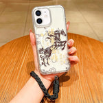 เคสโทรศัพท์อะคริลิกแม่เหล็กลายปีม้า พร้อมสายคล้อง สำหรับ iPhone 13, สำหรับ iPhone 12, สำหรับ iPhone 12 Pro Max, สำหรับ iPhone 12 Pro