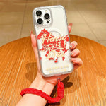 เคสโทรศัพท์อะคริลิกแม่เหล็กลายปีม้า พร้อมสายคล้อง สำหรับ iPhone 13, สำหรับ iPhone 12, สำหรับ iPhone 12 Pro Max, สำหรับ iPhone 12 Pro