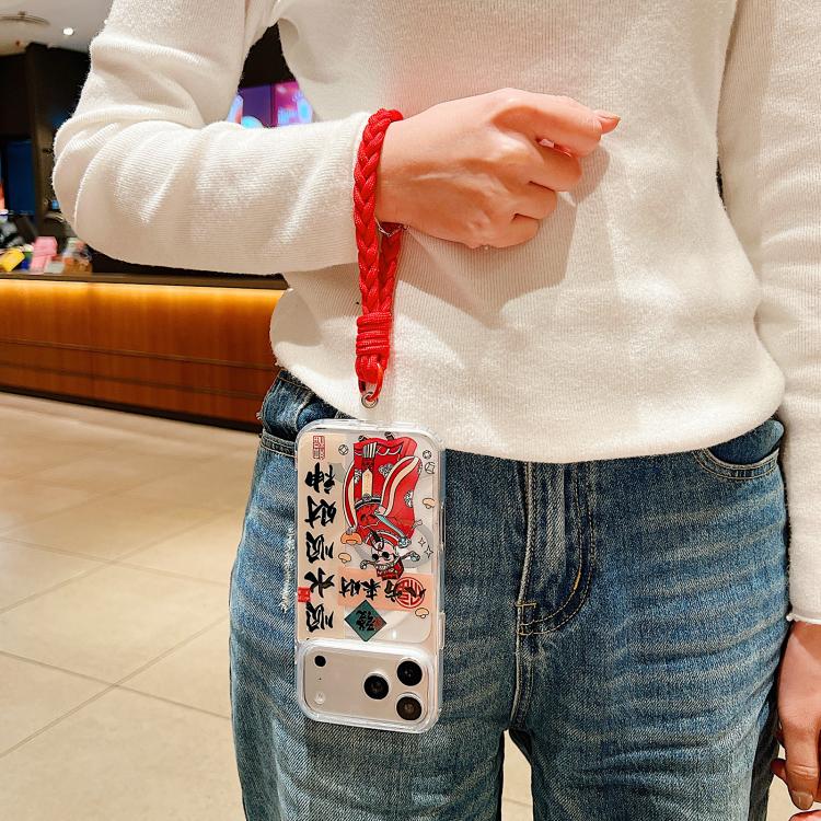 เคสโทรศัพท์อะคริลิกแม่เหล็กลายปีม้า พร้อมสายคล้อง สำหรับ iPhone 13, สำหรับ iPhone 12, สำหรับ iPhone 12 Pro Max, สำหรับ iPhone 12 Pro