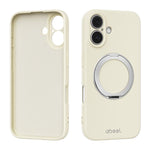 ABEEL Skin-friendly Feel Magnetic Liquid Silicone Phone Case with Holder, For iPhone 17 Pro Max, For iPhone 17 Pro, For iPhone 17, For iPhone 16 Pro Max, For iPhone 16 Pro, For iPhone 16
