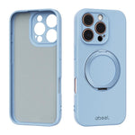 ABEEL Skin-friendly Feel Magnetic Liquid Silicone Phone Case with Holder, For iPhone 17 Pro Max, For iPhone 17 Pro, For iPhone 17, For iPhone 16 Pro Max, For iPhone 16 Pro, For iPhone 16