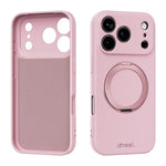 ABEEL Skin-friendly Feel Magnetic Liquid Silicone Phone Case with Holder, For iPhone 17 Pro Max, For iPhone 17 Pro, For iPhone 17, For iPhone 16 Pro Max, For iPhone 16 Pro, For iPhone 16