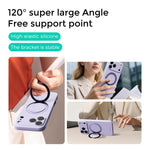ABEEL Skin-friendly Feel Magnetic Liquid Silicone Phone Case with Holder, For iPhone 17 Pro Max, For iPhone 17 Pro, For iPhone 17, For iPhone 16 Pro Max, For iPhone 16 Pro, For iPhone 16