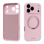 ABEEL Skin-friendly Feel Magnetic Liquid Silicone Phone Case with Holder, For iPhone 17 Pro Max, For iPhone 17 Pro, For iPhone 17, For iPhone 16 Pro Max, For iPhone 16 Pro, For iPhone 16
