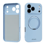 ABEEL Skin-friendly Feel Magnetic Liquid Silicone Phone Case with Holder, For iPhone 17 Pro Max, For iPhone 17 Pro, For iPhone 17, For iPhone 16 Pro Max, For iPhone 16 Pro, For iPhone 16