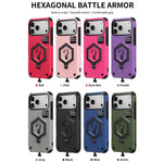 เคสโทรศัพท์ที่ใส่แม่เหล็กเกราะหกเหลี่ยมน้ำหนัก สำหรับ iPhone 17 Pro Max, สำหรับ iPhone 17 Pro, สำหรับ iPhone 17, สำหรับ iPhone Air, สำหรับ iPhone 16 Pro Max, สำหรับ iPhone 16 Pro