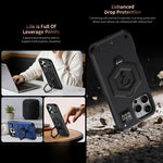 เคสโทรศัพท์ Hexagon Armor Magnetic Holder Weighing Scale สำหรับ iPhone 16, สำหรับ iPhone 15 Pro Max, สำหรับ iPhone 15 Pro, สำหรับ iPhone 15 Plus, สำหรับ iPhone 15, สำหรับ iPhone 14 Plus