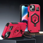 เคสโทรศัพท์ที่วางแม่เหล็กเกราะหกเหลี่ยมน้ำหนัก สำหรับ iPhone 14 / 13, สำหรับ iPhone 14 Pro, สำหรับ iPhone 14 Pro Max, สำหรับ iPhone 13 Pro Max, สำหรับ iPhone 13 Pro, สำหรับ iPhone 12 Pro Max