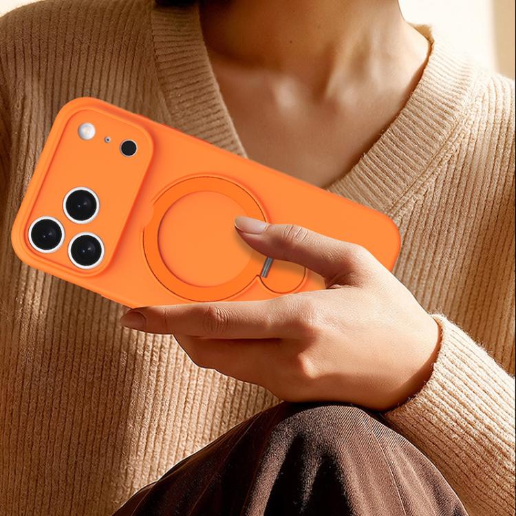 เคสโทรศัพท์ซิลิโคนเหลว MagSafe พร้อมที่จับ สำหรับ iPhone 17 Pro Max, สำหรับ iPhone 17 Pro, สำหรับ iPhone 17, สำหรับ iPhone Air
