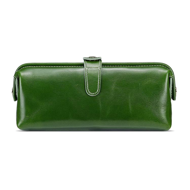 กระเป๋าเก็บเครื่องใช้และเครื่องสำอางหนังเคลือบน้ำมัน