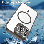 เคสโทรศัพท์ PC Hybrid TPU กันกระแทกแบบถุงลมนิรภัย MagSafe สำหรับ iPhone 15