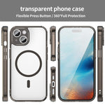 เคสโทรศัพท์ PC Hybrid TPU กันกระแทกแบบถุงลมนิรภัย MagSafe สำหรับ iPhone 15