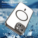 เคสโทรศัพท์ PC Hybrid TPU กันกระแทกแบบถุงลมนิรภัย MagSafe สำหรับ iPhone 15