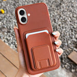 เคสโทรศัพท์ที่ใส่บัตรพับสี่เหลี่ยมจัตุรัส สำหรับ iPhone 17 Pro Max, สำหรับ iPhone 17 Pro, สำหรับ iPhone 17, สำหรับ iPhone Air, สำหรับ iPhone 16 Pro Max, สำหรับ iPhone 16 Pro