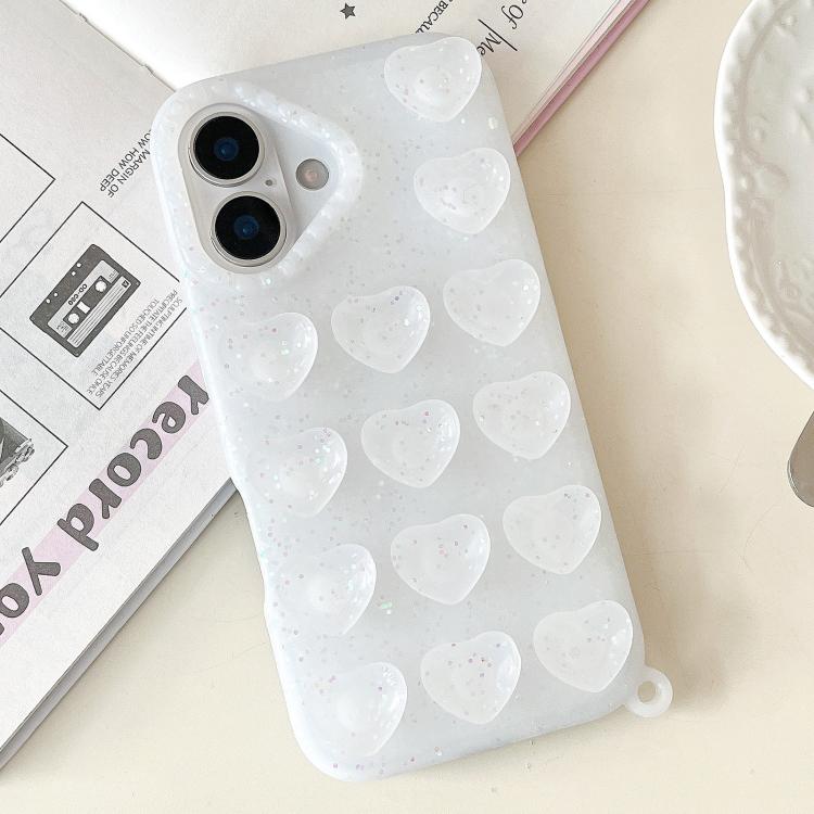 เคสโทรศัพท์กลิตเตอร์ใสถ้วยดูดรูปหัวใจ สำหรับ iPhone 14, สำหรับ iPhone 14 Pro Max, สำหรับ iPhone 13