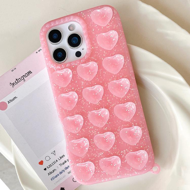 เคสโทรศัพท์กลิตเตอร์ใสถ้วยดูดรูปหัวใจ สำหรับ iPhone 14, สำหรับ iPhone 14 Pro Max, สำหรับ iPhone 13
