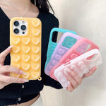 เคสโทรศัพท์กลิตเตอร์ใสถ้วยดูดรูปหัวใจ สำหรับ iPhone 14, สำหรับ iPhone 14 Pro Max, สำหรับ iPhone 13