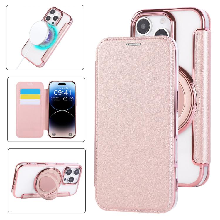 เคสโทรศัพท์หนังวีแกนชุบแม่เหล็กแบบหมุนบางพิเศษ สำหรับ iPhone 16 Pro, สำหรับ iPhone 16 Plus, สำหรับ iPhone 16, สำหรับ iPhone 15 Pro Max, สำหรับ iPhone 15 Pro, สำหรับ iPhone 15 Plus / 14 Plus