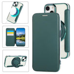 Ultra-thin Rotation Holder Magnetic Plating Vegan Leather Phone Case, For iPhone 15, For iPhone 14 / 13, For iPhone 14 Pro, For iPhone 14 Pro Max, For iPhone 13 Pro Max, For iPhone 13 Pro