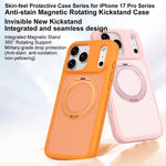 เคสโทรศัพท์เกราะแม่เหล็กหมุนได้กันคราบเป็นมิตรกับผิว สำหรับ iPhone 17 Pro Max, สำหรับ iPhone 17 Pro