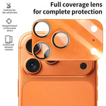 XDcase ชุด 2 ชิ้น ฟิล์มป้องกันเลนส์กล้องอะคริลิคด้านโปร่งแสงแบบบูรณาการ สำหรับ iPhone 17 Pro Max, สำหรับ iPhone 17 Pro