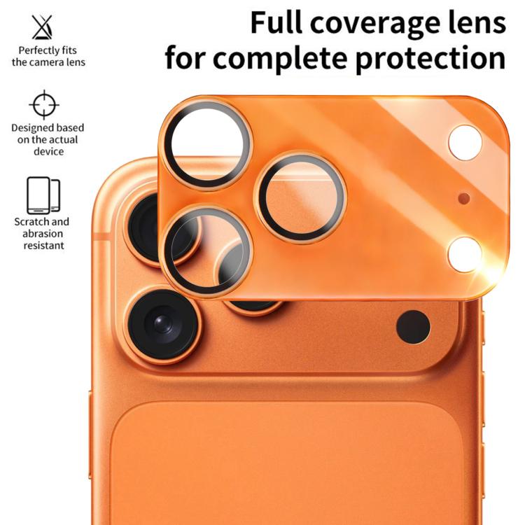 XDcase ชุด 2 ชิ้น ฟิล์มป้องกันเลนส์กล้องอะคริลิคด้านโปร่งแสงแบบบูรณาการ สำหรับ iPhone 17 Pro Max, สำหรับ iPhone 17 Pro