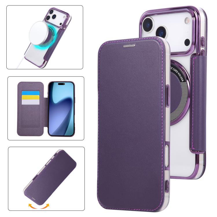 เคสโทรศัพท์หนังวีแกนชุบแม่เหล็กบางพิเศษ สำหรับ iPhone 17 Pro Max, สำหรับ iPhone 17 Pro, สำหรับ iPhone 17, สำหรับ iPhone Air, สำหรับ iPhone 16e, สำหรับ iPhone 16 Pro Max
