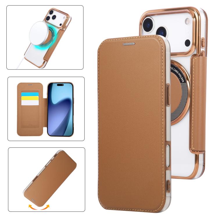 เคสโทรศัพท์หนังวีแกนชุบแม่เหล็กบางพิเศษ สำหรับ iPhone 17 Pro Max, สำหรับ iPhone 17 Pro, สำหรับ iPhone 17, สำหรับ iPhone Air, สำหรับ iPhone 16e, สำหรับ iPhone 16 Pro Max