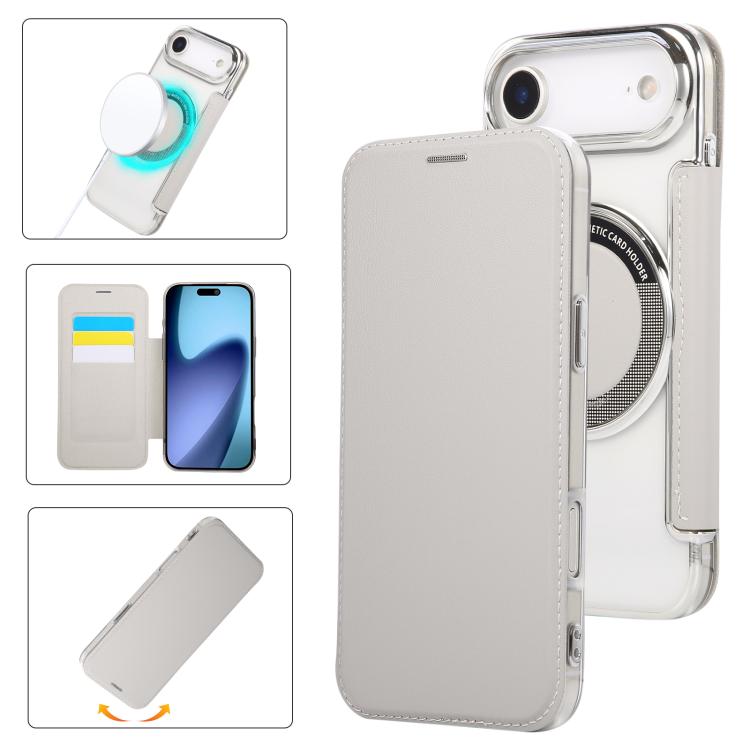เคสโทรศัพท์หนังวีแกนชุบแม่เหล็กบางพิเศษ สำหรับ iPhone 17 Pro Max, สำหรับ iPhone 17 Pro, สำหรับ iPhone 17, สำหรับ iPhone Air, สำหรับ iPhone 16e, สำหรับ iPhone 16 Pro Max