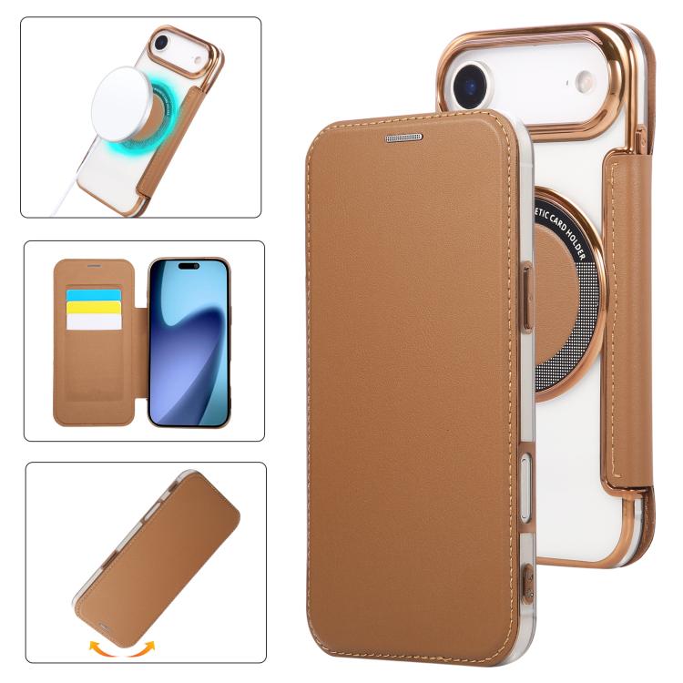 เคสโทรศัพท์หนังวีแกนชุบแม่เหล็กบางพิเศษ สำหรับ iPhone 17 Pro Max, สำหรับ iPhone 17 Pro, สำหรับ iPhone 17, สำหรับ iPhone Air, สำหรับ iPhone 16e, สำหรับ iPhone 16 Pro Max
