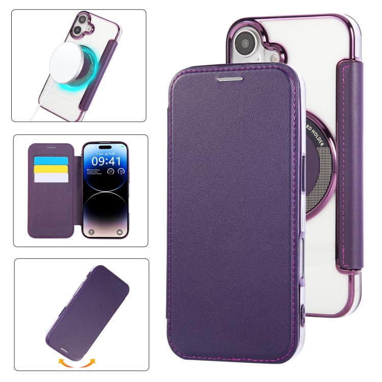 เคสโทรศัพท์หนังวีแกนชุบแม่เหล็กบางพิเศษ สำหรับ iPhone 17 Pro Max, สำหรับ iPhone 17 Pro, สำหรับ iPhone 17, สำหรับ iPhone Air, สำหรับ iPhone 16e, สำหรับ iPhone 16 Pro Max