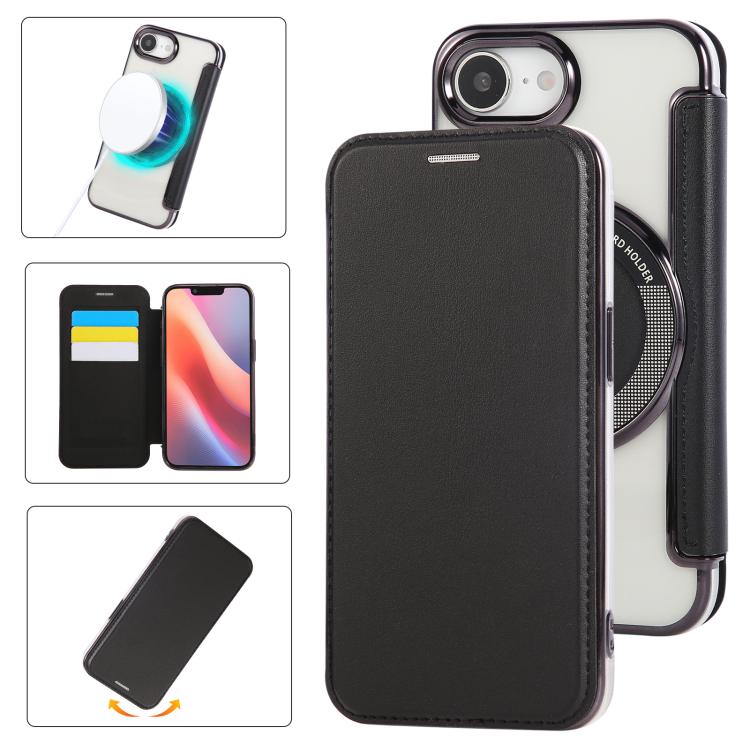 เคสโทรศัพท์หนังวีแกนชุบแม่เหล็กบางพิเศษ สำหรับ iPhone 17 Pro Max, สำหรับ iPhone 17 Pro, สำหรับ iPhone 17, สำหรับ iPhone Air, สำหรับ iPhone 16e, สำหรับ iPhone 16 Pro Max
