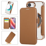 เคสโทรศัพท์หนังวีแกนชุบแม่เหล็กบางพิเศษ สำหรับ iPhone 17 Pro Max, สำหรับ iPhone 17 Pro, สำหรับ iPhone 17, สำหรับ iPhone Air, สำหรับ iPhone 16e, สำหรับ iPhone 16 Pro Max