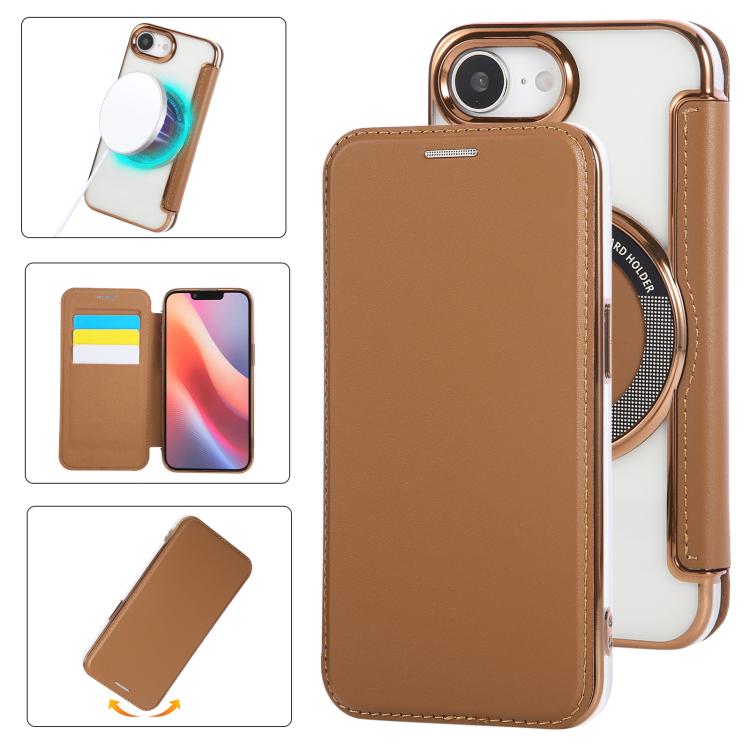 เคสโทรศัพท์หนังวีแกนชุบแม่เหล็กบางพิเศษ สำหรับ iPhone 17 Pro Max, สำหรับ iPhone 17 Pro, สำหรับ iPhone 17, สำหรับ iPhone Air, สำหรับ iPhone 16e, สำหรับ iPhone 16 Pro Max