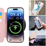 เคสโทรศัพท์หนังวีแกนชุบแม่เหล็กบางพิเศษ สำหรับ iPhone 16 Pro, สำหรับ iPhone 16 Plus, สำหรับ iPhone 16, สำหรับ iPhone 15 Pro Max, สำหรับ iPhone 15 Pro, สำหรับ iPhone 15 Plus / 14 Plus