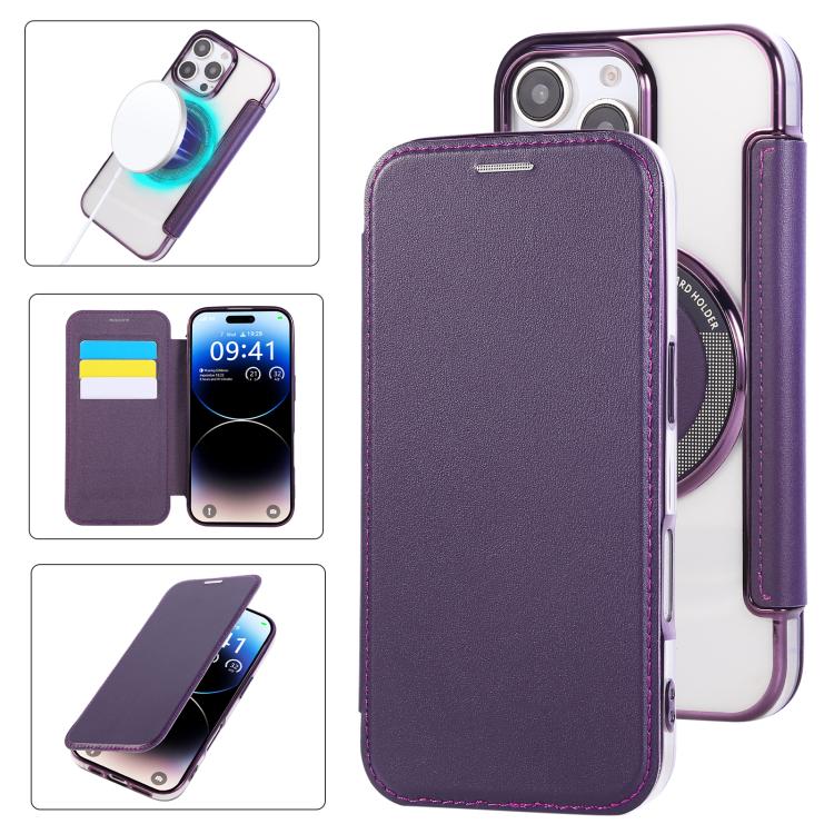 เคสโทรศัพท์หนังวีแกนชุบแม่เหล็กบางพิเศษ สำหรับ iPhone 16 Pro, สำหรับ iPhone 16 Plus, สำหรับ iPhone 16, สำหรับ iPhone 15 Pro Max, สำหรับ iPhone 15 Pro, สำหรับ iPhone 15 Plus / 14 Plus