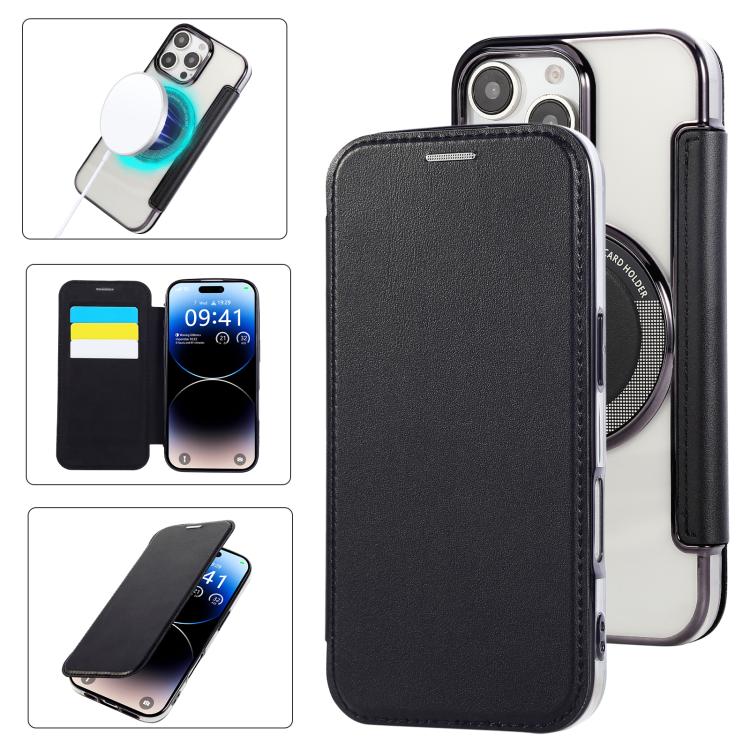 เคสโทรศัพท์หนังวีแกนชุบแม่เหล็กบางพิเศษ สำหรับ iPhone 16 Pro, สำหรับ iPhone 16 Plus, สำหรับ iPhone 16, สำหรับ iPhone 15 Pro Max, สำหรับ iPhone 15 Pro, สำหรับ iPhone 15 Plus / 14 Plus