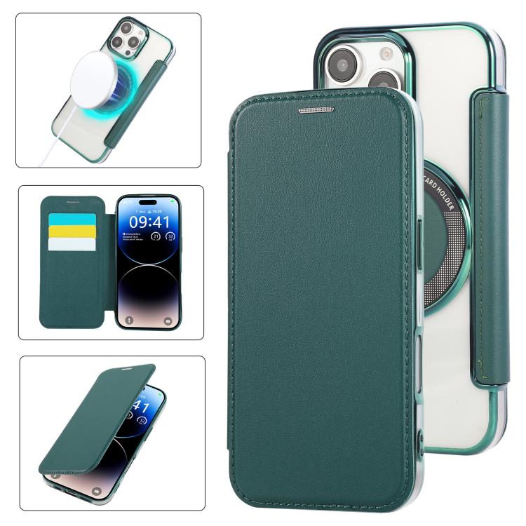 เคสโทรศัพท์หนังวีแกนชุบแม่เหล็กบางพิเศษ สำหรับ iPhone 16 Pro, สำหรับ iPhone 16 Plus, สำหรับ iPhone 16, สำหรับ iPhone 15 Pro Max, สำหรับ iPhone 15 Pro, สำหรับ iPhone 15 Plus / 14 Plus