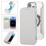 เคสโทรศัพท์หนังวีแกนชุบแม่เหล็กบางพิเศษ สำหรับ iPhone 16 Pro, สำหรับ iPhone 16 Plus, สำหรับ iPhone 16, สำหรับ iPhone 15 Pro Max, สำหรับ iPhone 15 Pro, สำหรับ iPhone 15 Plus / 14 Plus