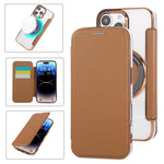 เคสโทรศัพท์หนังวีแกนชุบแม่เหล็กบางพิเศษ สำหรับ iPhone 16 Pro, สำหรับ iPhone 16 Plus, สำหรับ iPhone 16, สำหรับ iPhone 15 Pro Max, สำหรับ iPhone 15 Pro, สำหรับ iPhone 15 Plus / 14 Plus
