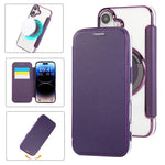 เคสโทรศัพท์หนังวีแกนชุบแม่เหล็กบางพิเศษ สำหรับ iPhone 16 Pro, สำหรับ iPhone 16 Plus, สำหรับ iPhone 16, สำหรับ iPhone 15 Pro Max, สำหรับ iPhone 15 Pro, สำหรับ iPhone 15 Plus / 14 Plus