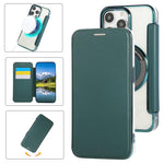เคสโทรศัพท์หนังวีแกนชุบแม่เหล็กบางพิเศษ สำหรับ iPhone 16 Pro, สำหรับ iPhone 16 Plus, สำหรับ iPhone 16, สำหรับ iPhone 15 Pro Max, สำหรับ iPhone 15 Pro, สำหรับ iPhone 15 Plus / 14 Plus