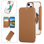 เคสโทรศัพท์หนังวีแกนชุบแม่เหล็กบางพิเศษ สำหรับ iPhone 16 Pro, สำหรับ iPhone 16 Plus, สำหรับ iPhone 16, สำหรับ iPhone 15 Pro Max, สำหรับ iPhone 15 Pro, สำหรับ iPhone 15 Plus / 14 Plus
