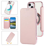 เคสโทรศัพท์หนังวีแกนชุบแม่เหล็กบางพิเศษ สำหรับ iPhone 15, สำหรับ iPhone 14 / 13, สำหรับ iPhone 14 Pro, สำหรับ iPhone 14 Pro Max, สำหรับ iPhone 13 Pro Max, สำหรับ iPhone 13 Pro